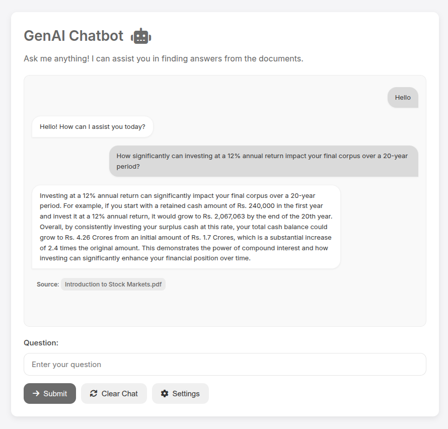 GenAI Chat UI